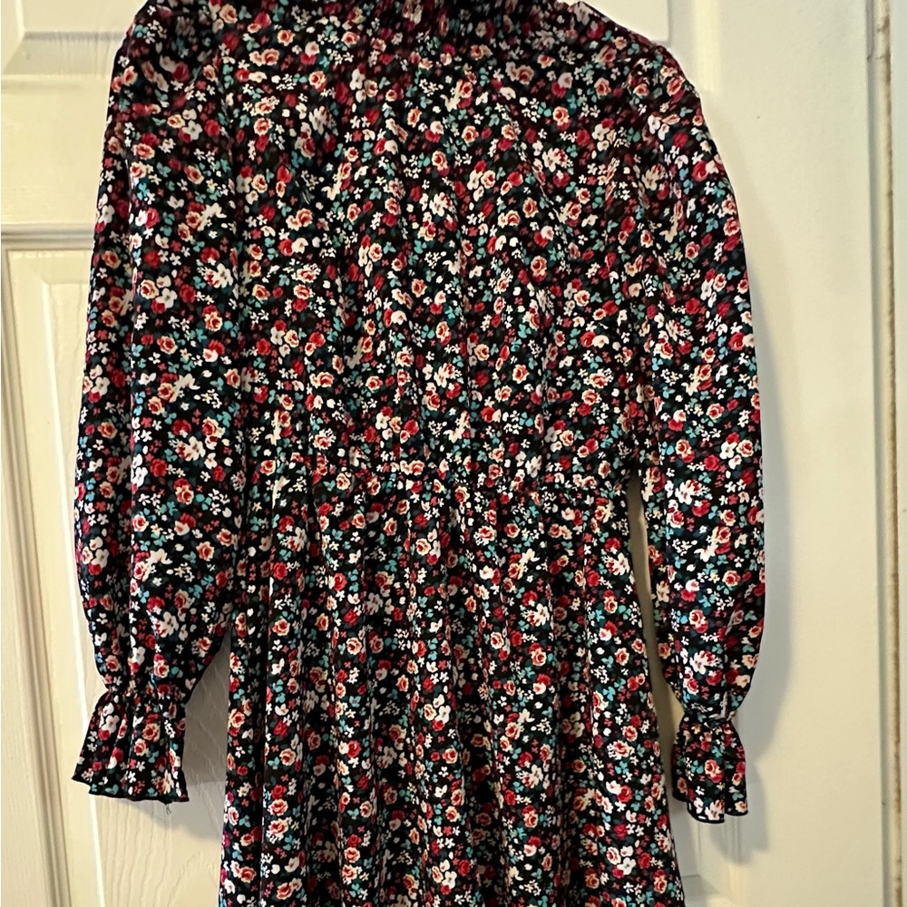 SHEIN Floral Dress - Black and Red